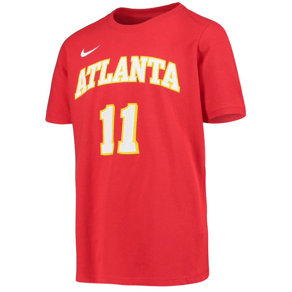 Trae Young Atlanta Hawks Youth Logo Name & Number Performance T-Shirt Red - NBA