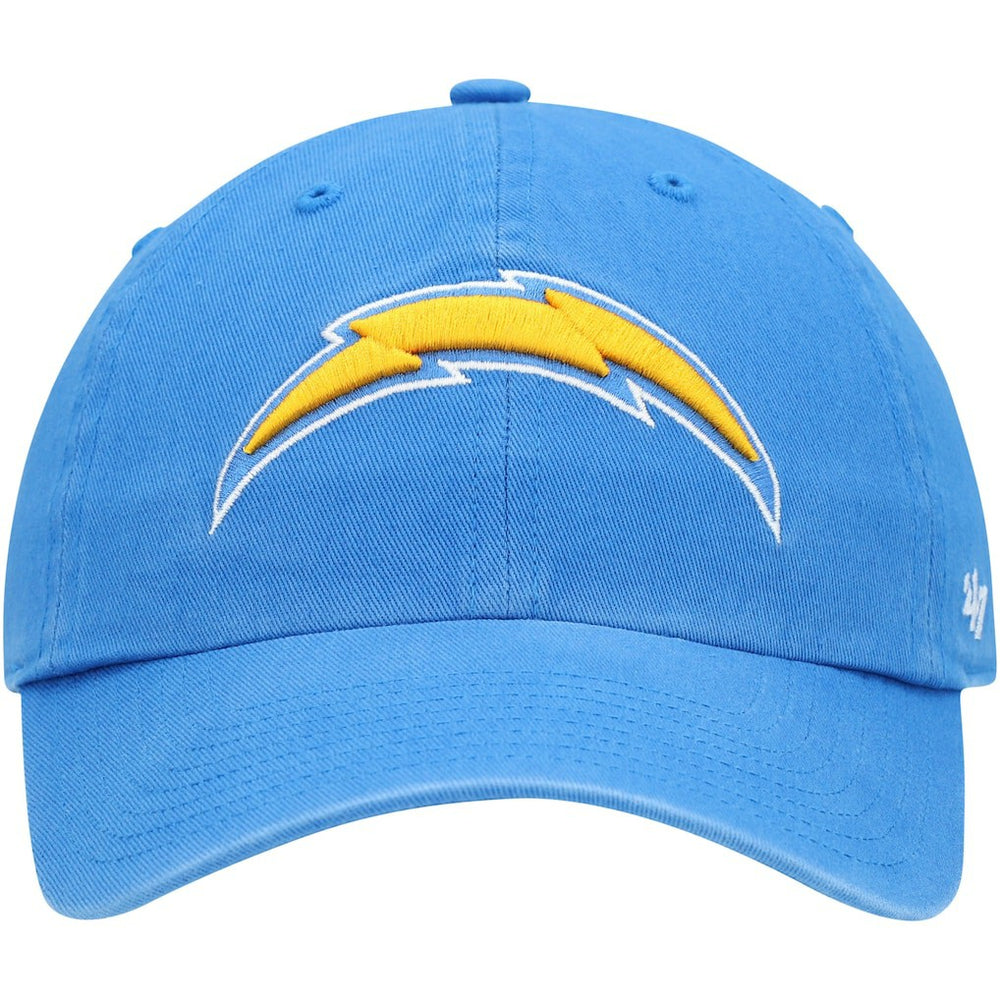 Los Angeles Chargers '47 Clean Up Primary Logo Adjustable Hat Powder Blue | 47 brand