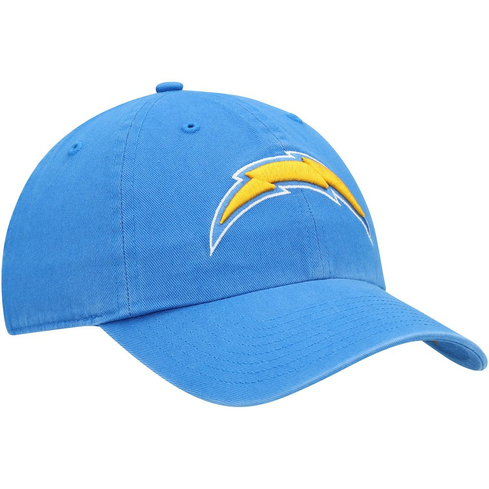 Los Angeles Chargers '47 Clean Up Primary Logo Adjustable Hat Powder Blue | 47 brand