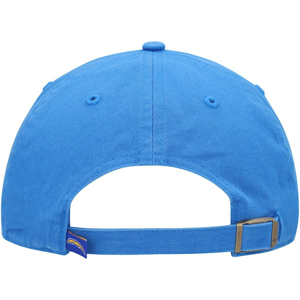 Los Angeles Chargers '47 Clean Up Primary Logo Adjustable Hat Powder Blue | 47 brand
