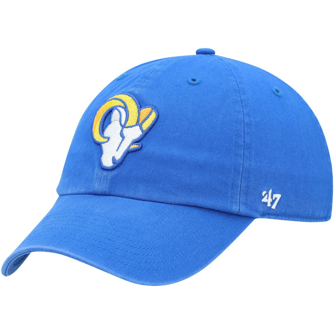Los Angeles Rams '47 Clean Up Primary Logo Adjustable Hat Royal | 47 brand