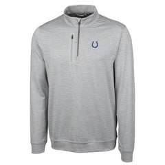 Indianapolis Colts Cutter & Buck Big & Tall Stealth Quarter-Zip Pullover Jacket Heather Gray | NFL