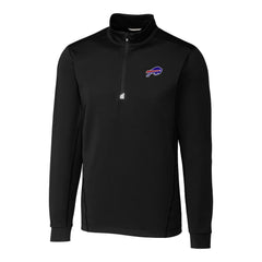 Buffalo Bills Cutter & Buck Big & Tall Traverse Quarter-Zip Pullover Jacket Black | NFL