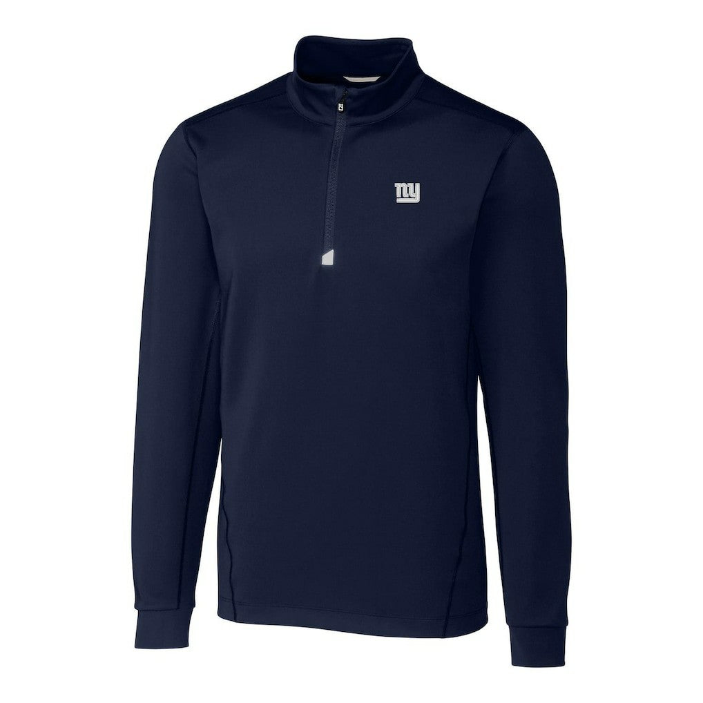 New York Giants Cutter & Buck Big & Tall Traverse Quarter-Zip Pullover Jacket Navy | NFL