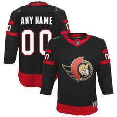 Ottawa Senators Youth Home Custom Premier Jersey - Black - NHL