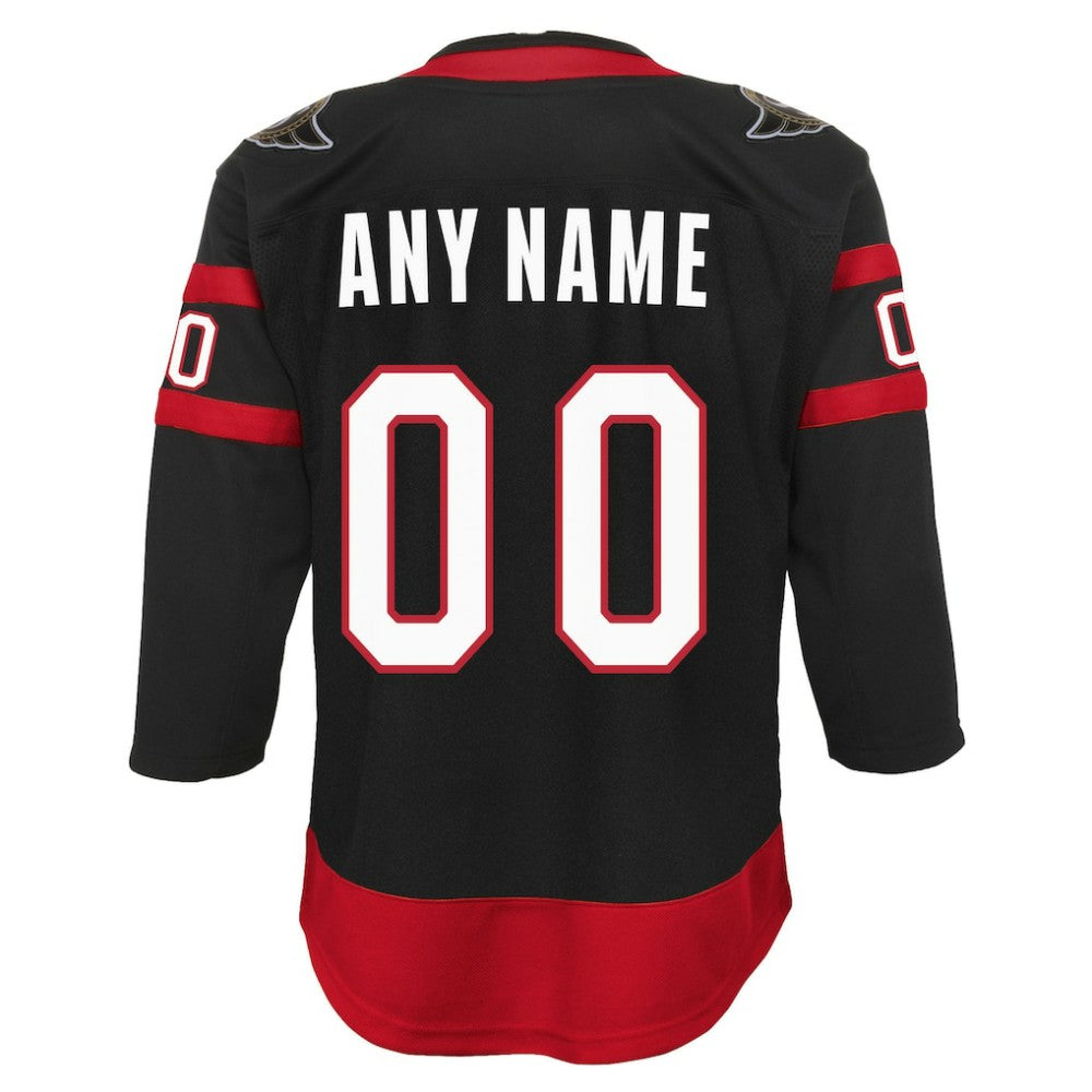 Ottawa Senators Youth Home Custom Premier Jersey - Black - NHL