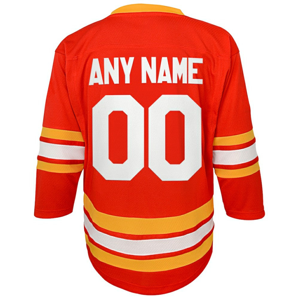 Calgary Flames Youth Home Replica Custom Jersey - Red - NHL