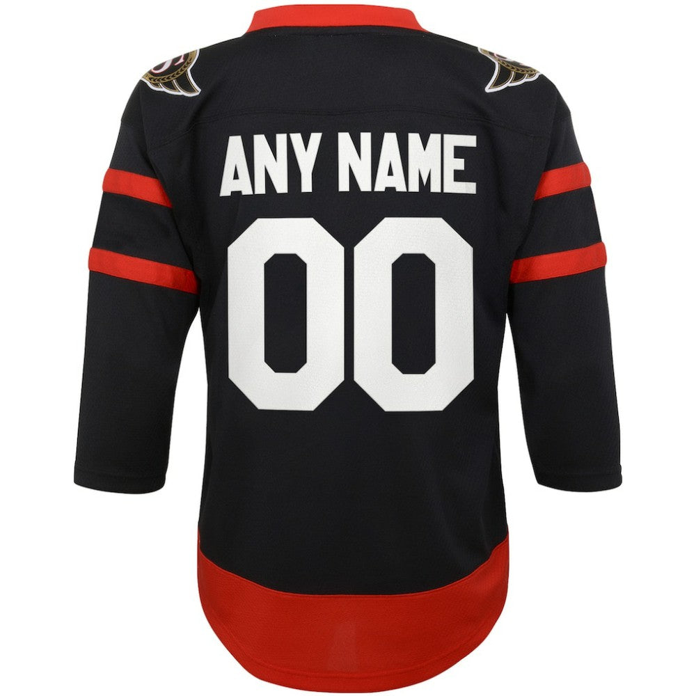 Ottawa Senators Youth Home Replica Custom Jersey - Black - NHL