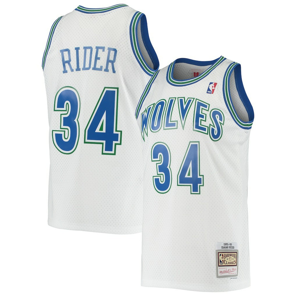 Isaiah Rider Minnesota Timberwolves 1995/96 Hardwood Classics Swingman Jersey White - NBA