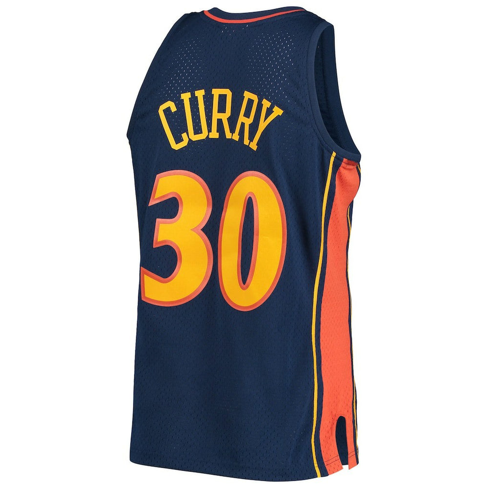 Stephen Curry Golden State Warriors Hardwood Classics Swingman Jersey Navy - NBA