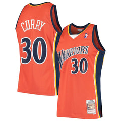 Stephen Curry Golden State Warriors Hardwood Classics Swingman Jersey Orange - NBA
