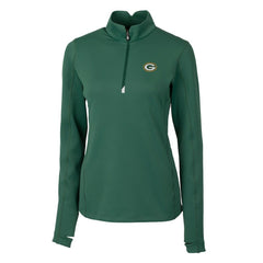 Green Bay Packers Cutter & Buck Women's Traverse Half-Zip Pullover Jacket Green | NFL