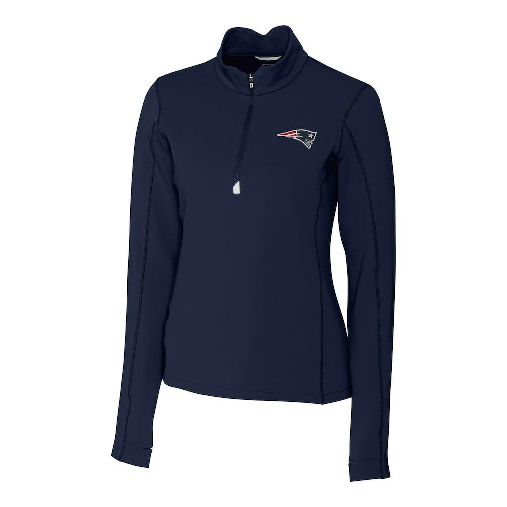 New England Patriots Cutter & Buck Women's Traverse Half-Zip Pullover Jacket Navy | NFL