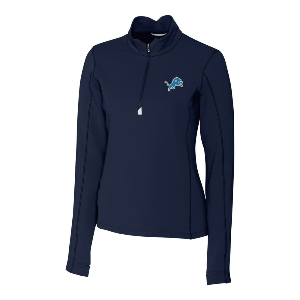 Detroit Lions Cutter & Buck Women's Traverse Half-Zip Pullover Jacket Navy | NFL