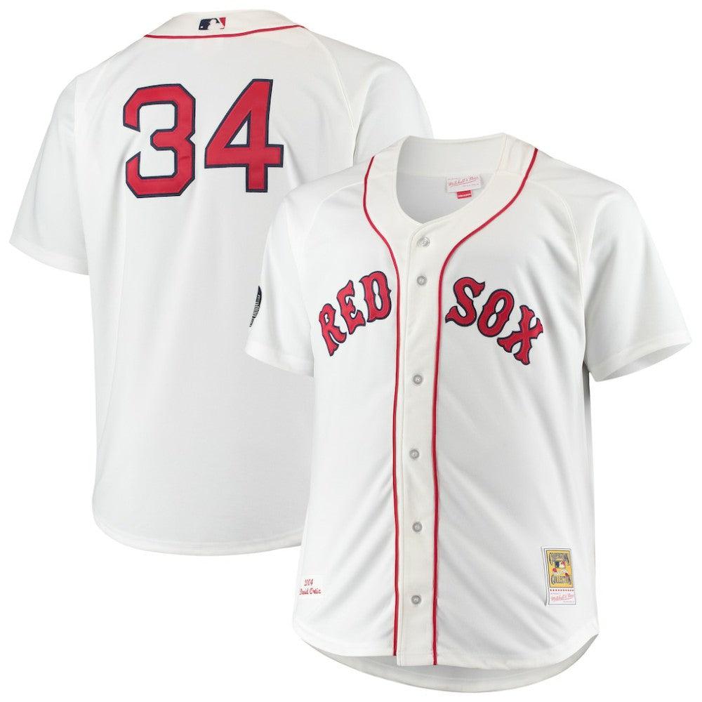 David Ortiz Boston Red Sox Mitchell & Ness Big & Tall Home Authentic Player Jersey - MLB