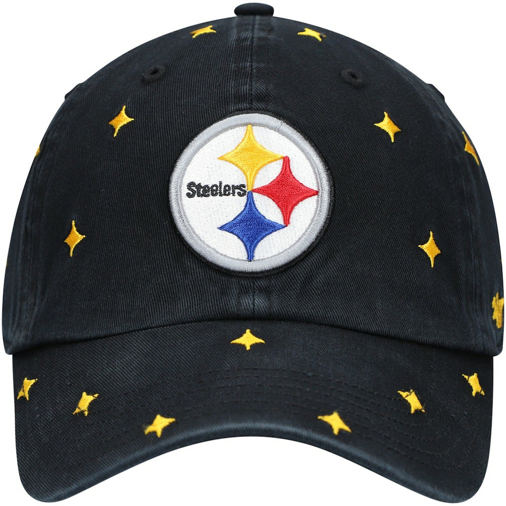 Pittsburgh Steelers '47 Women's Confetti Clean Up Adjustable Hat Black/Gold | 47 brand
