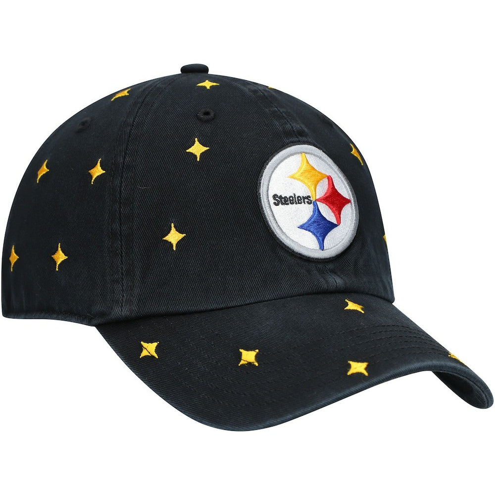 Pittsburgh Steelers '47 Women's Confetti Clean Up Adjustable Hat Black/Gold | 47 brand