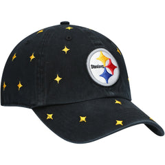 Pittsburgh Steelers '47 Women's Confetti Clean Up Adjustable Hat Black/Gold | 47 brand