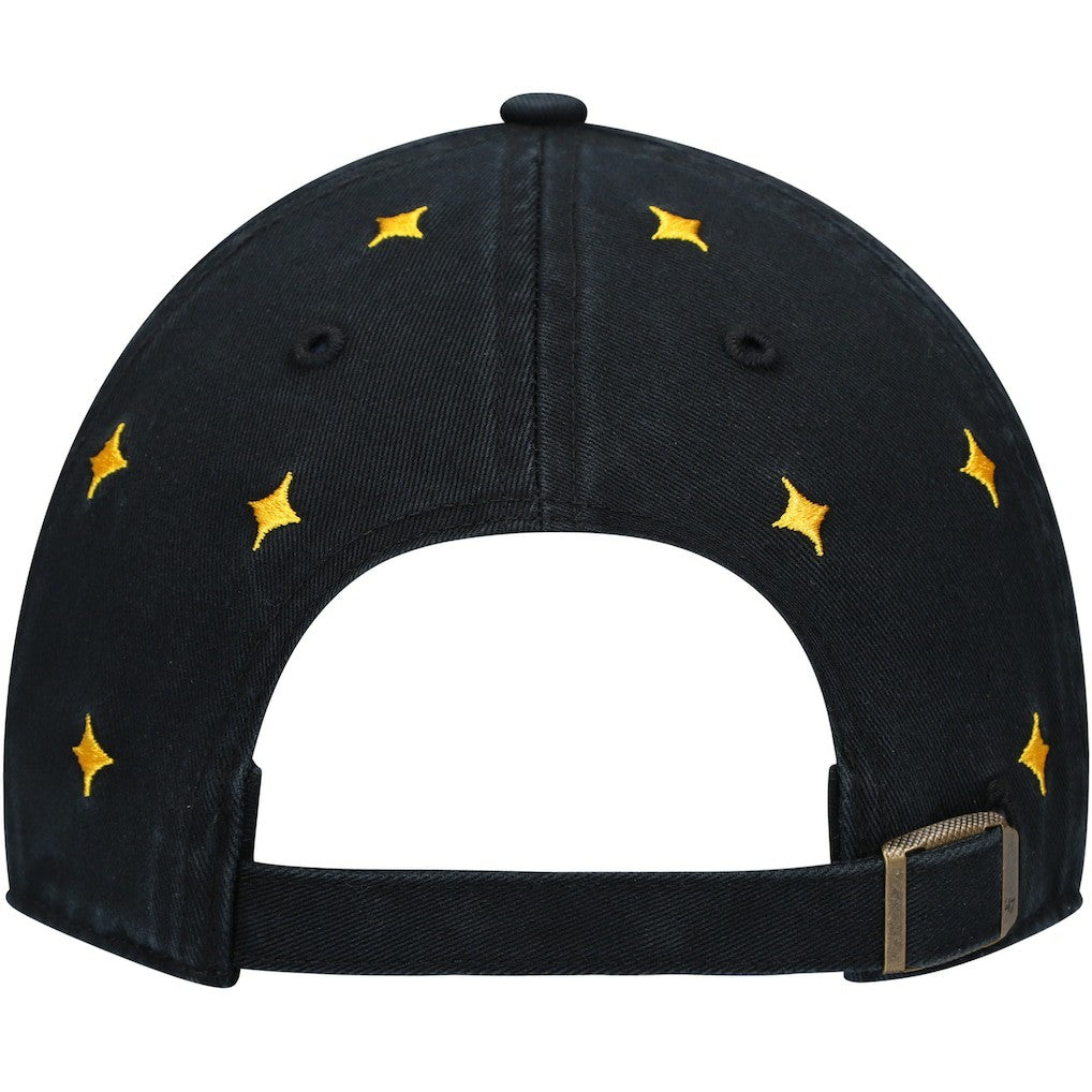 Pittsburgh Steelers '47 Women's Confetti Clean Up Adjustable Hat Black/Gold | 47 brand