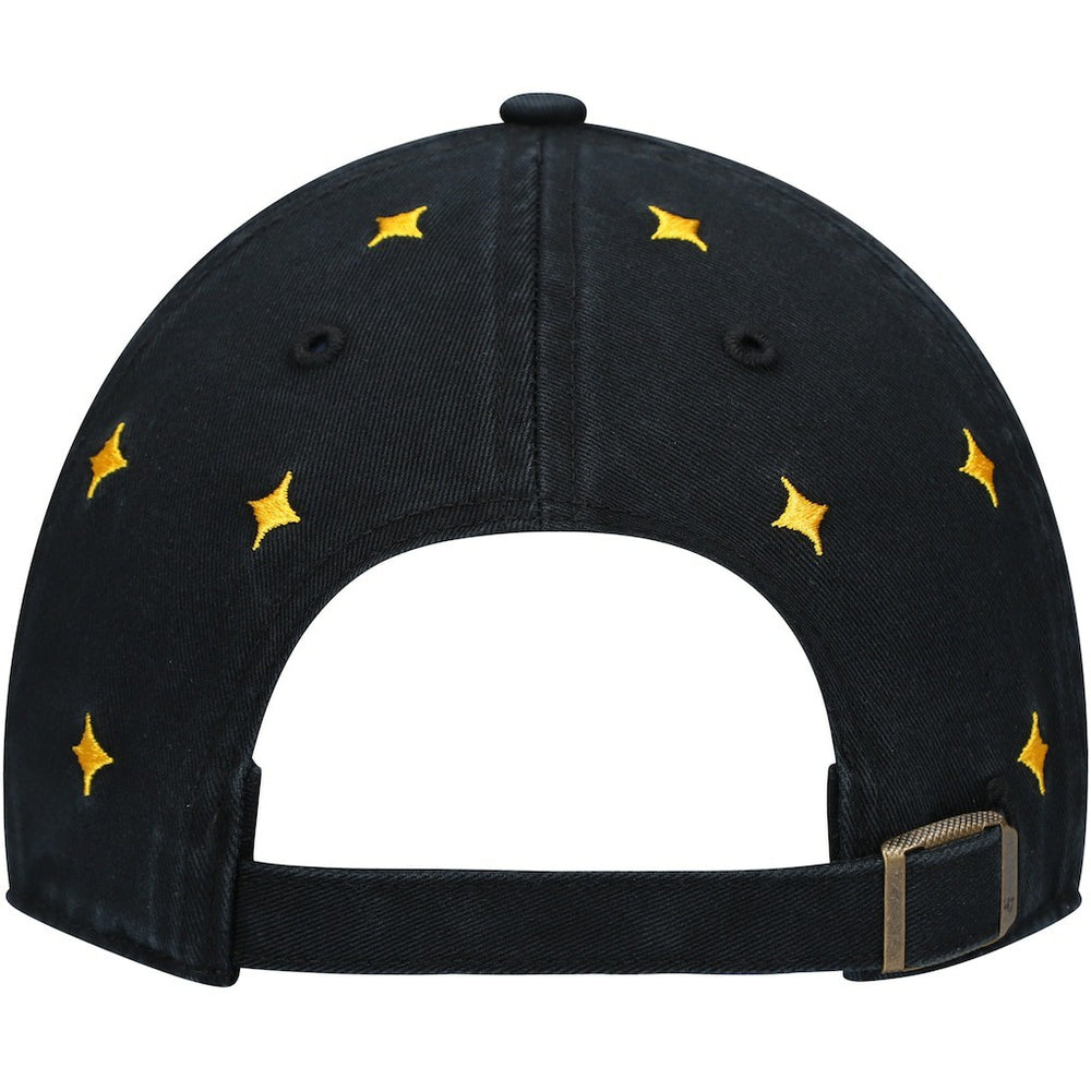 Pittsburgh Steelers '47 Women's Confetti Clean Up Adjustable Hat Black/Gold | 47 brand