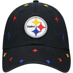 Pittsburgh Steelers '47 Women's Multi Confetti Clean Up Adjustable Hat Black | 47 brand