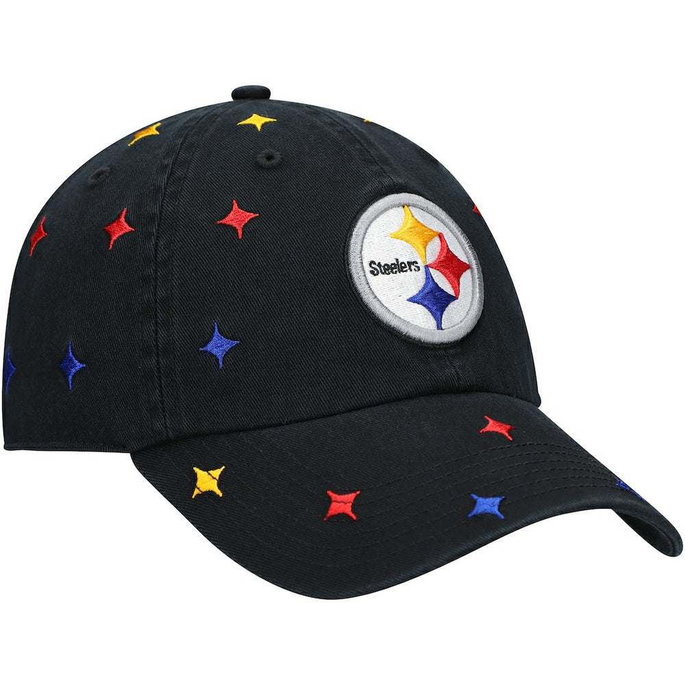 Pittsburgh Steelers '47 Women's Multi Confetti Clean Up Adjustable Hat Black | 47 brand