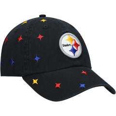 Pittsburgh Steelers '47 Women's Multi Confetti Clean Up Adjustable Hat Black | 47 brand