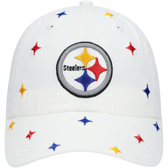 Pittsburgh Steelers '47 Women's Multi Confetti Clean Up Adjustable Hat White | 47 brand