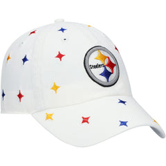 Pittsburgh Steelers '47 Women's Multi Confetti Clean Up Adjustable Hat White | 47 brand
