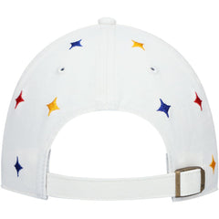 Pittsburgh Steelers '47 Women's Multi Confetti Clean Up Adjustable Hat White | 47 brand