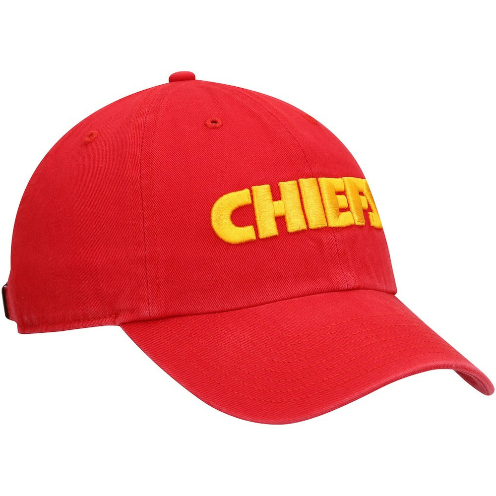 Kansas City Chiefs '47 Clean Up Script Adjustable Hat Red | 47 brand