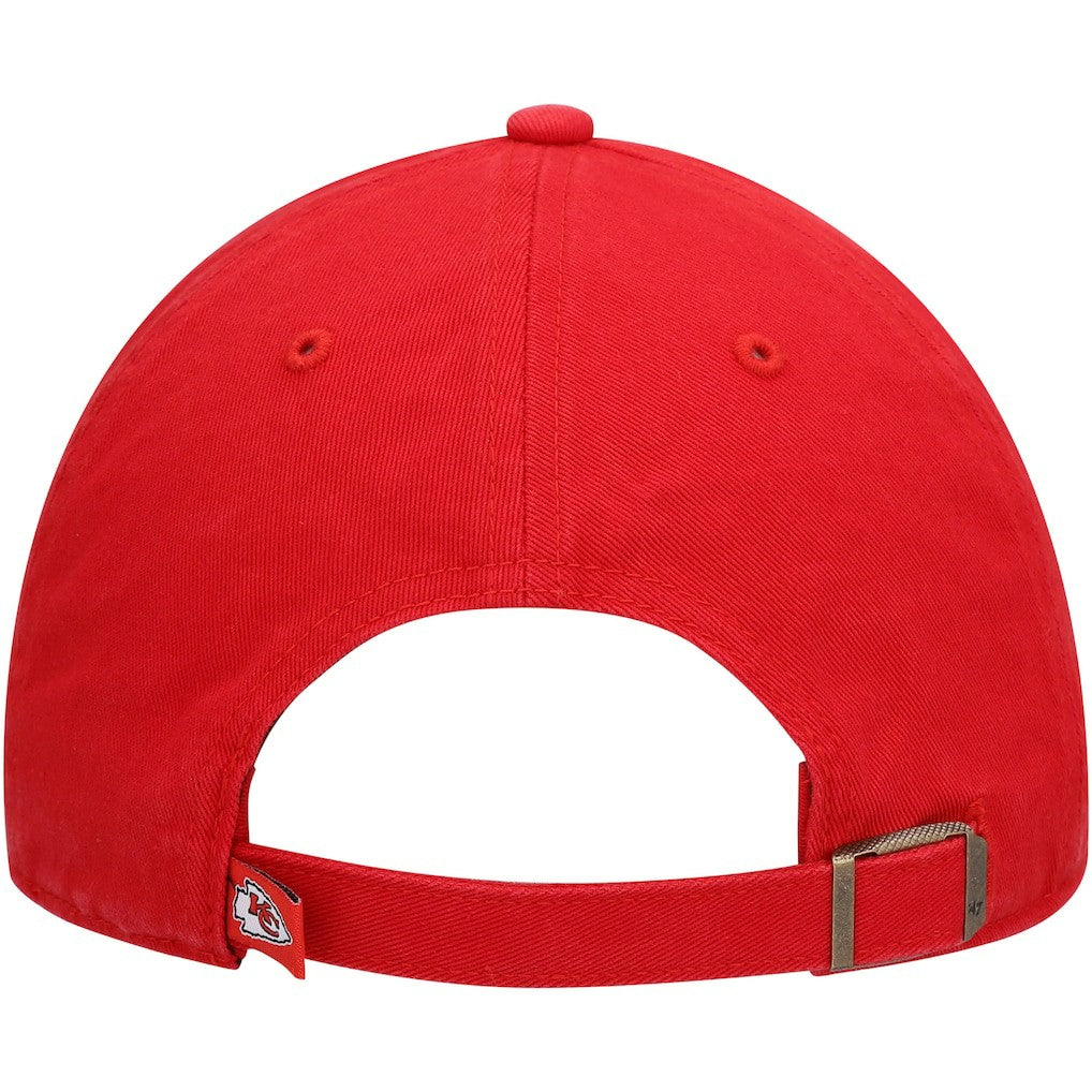 Kansas City Chiefs '47 Clean Up Script Adjustable Hat Red | 47 brand