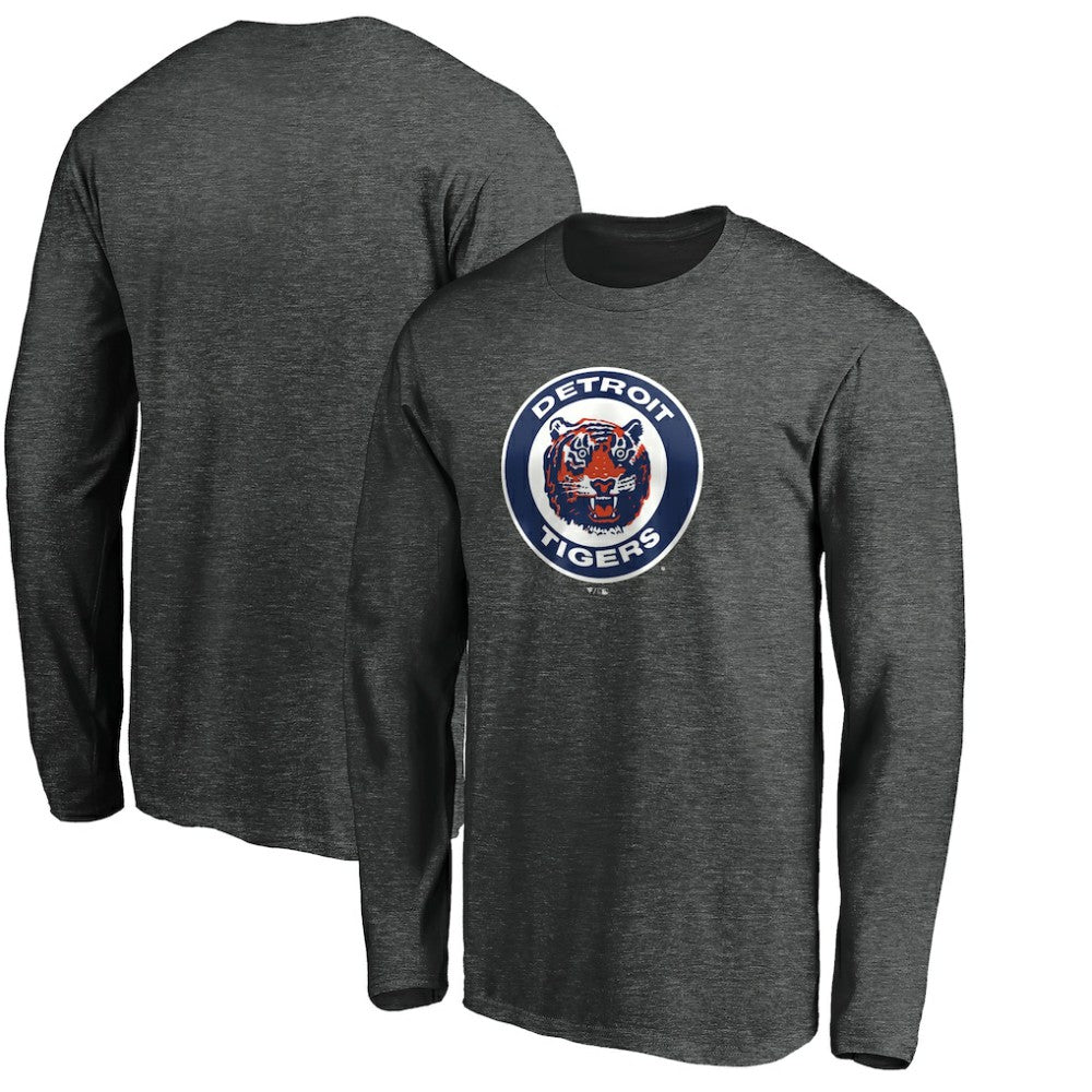 Detroit Tigers Cooperstown Collection Huntington Logo Long Sleeve T-Shirt - MLB