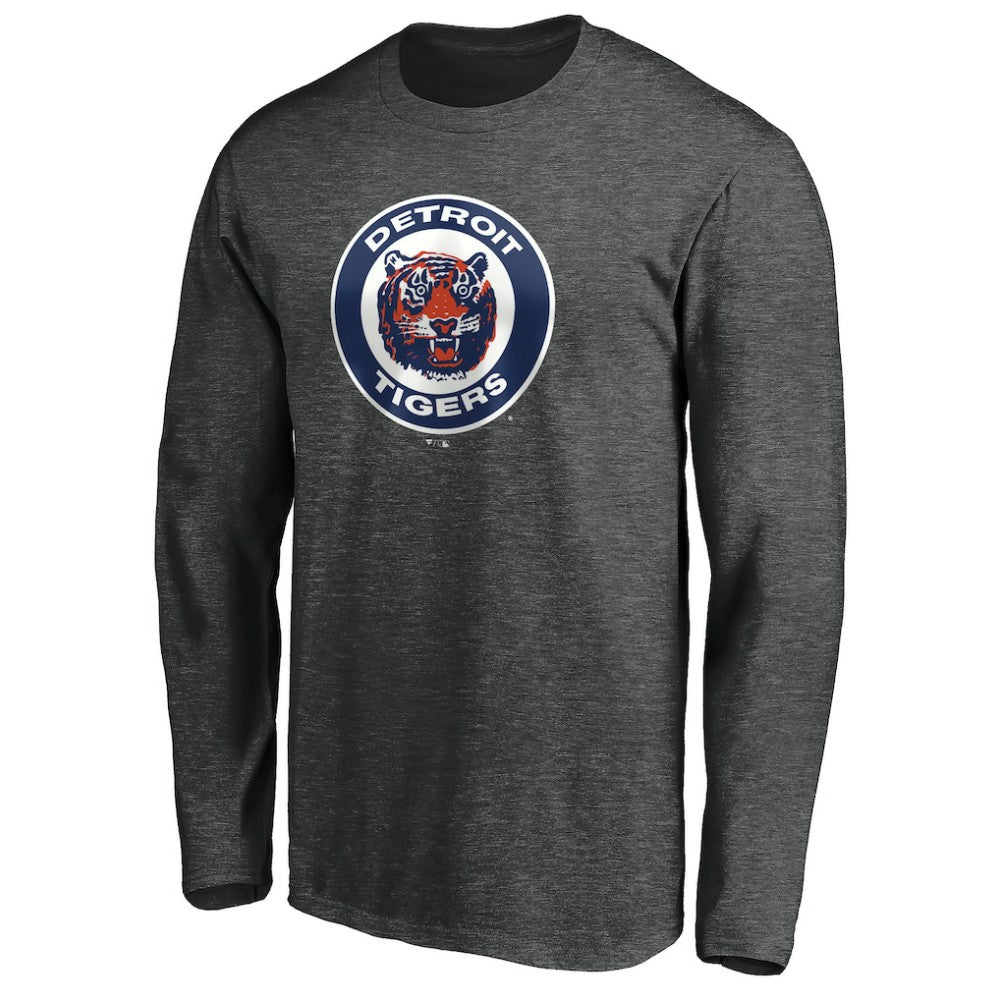 Detroit Tigers Cooperstown Collection Huntington Logo Long Sleeve T-Shirt - MLB