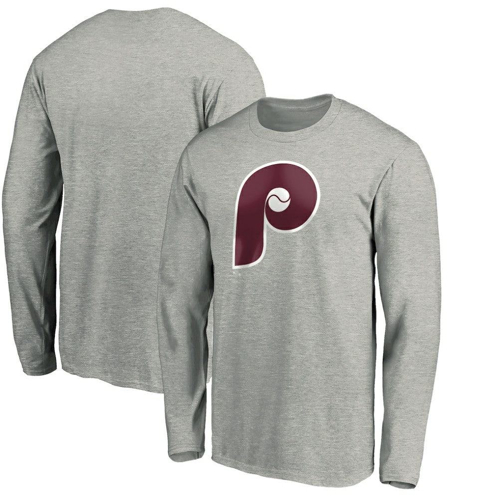 Philadelphia Phillies Cooperstown Collection Huntington Logo Long Sleeve T-Shirt - MLB