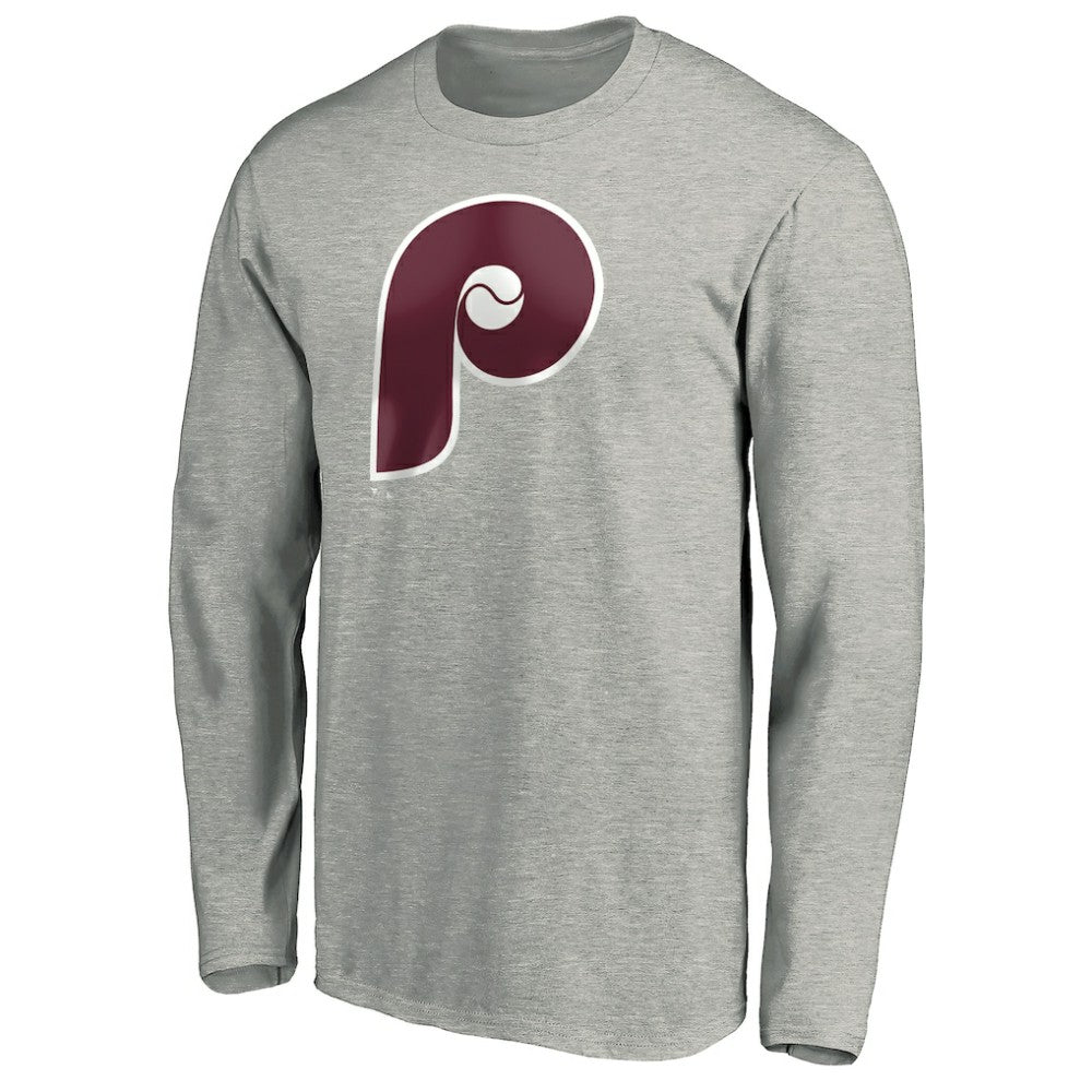 Philadelphia Phillies Cooperstown Collection Huntington Logo Long Sleeve T-Shirt - MLB