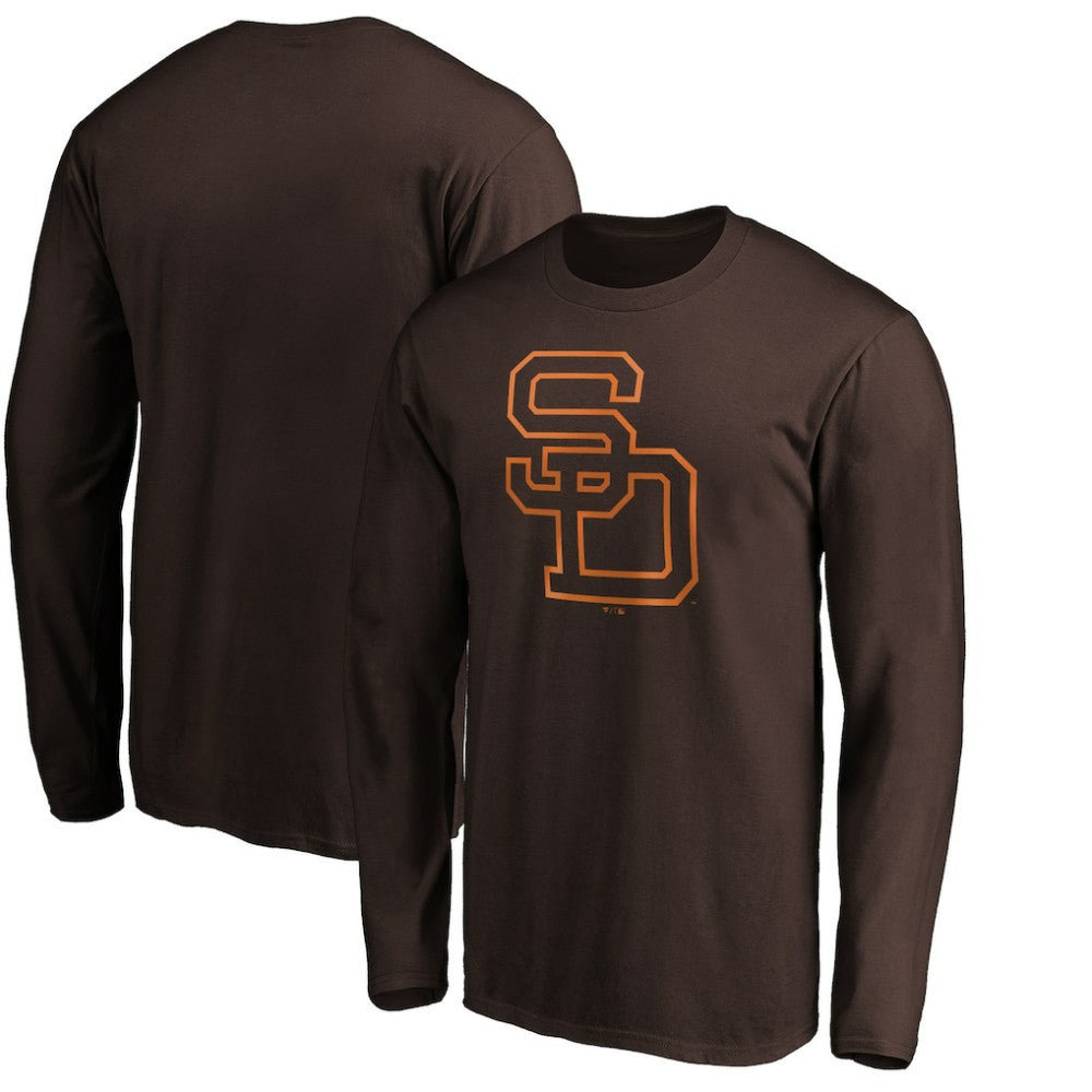 San Diego Padres Cooperstown Collection Huntington Logo Long Sleeve T-Shirt - MLB