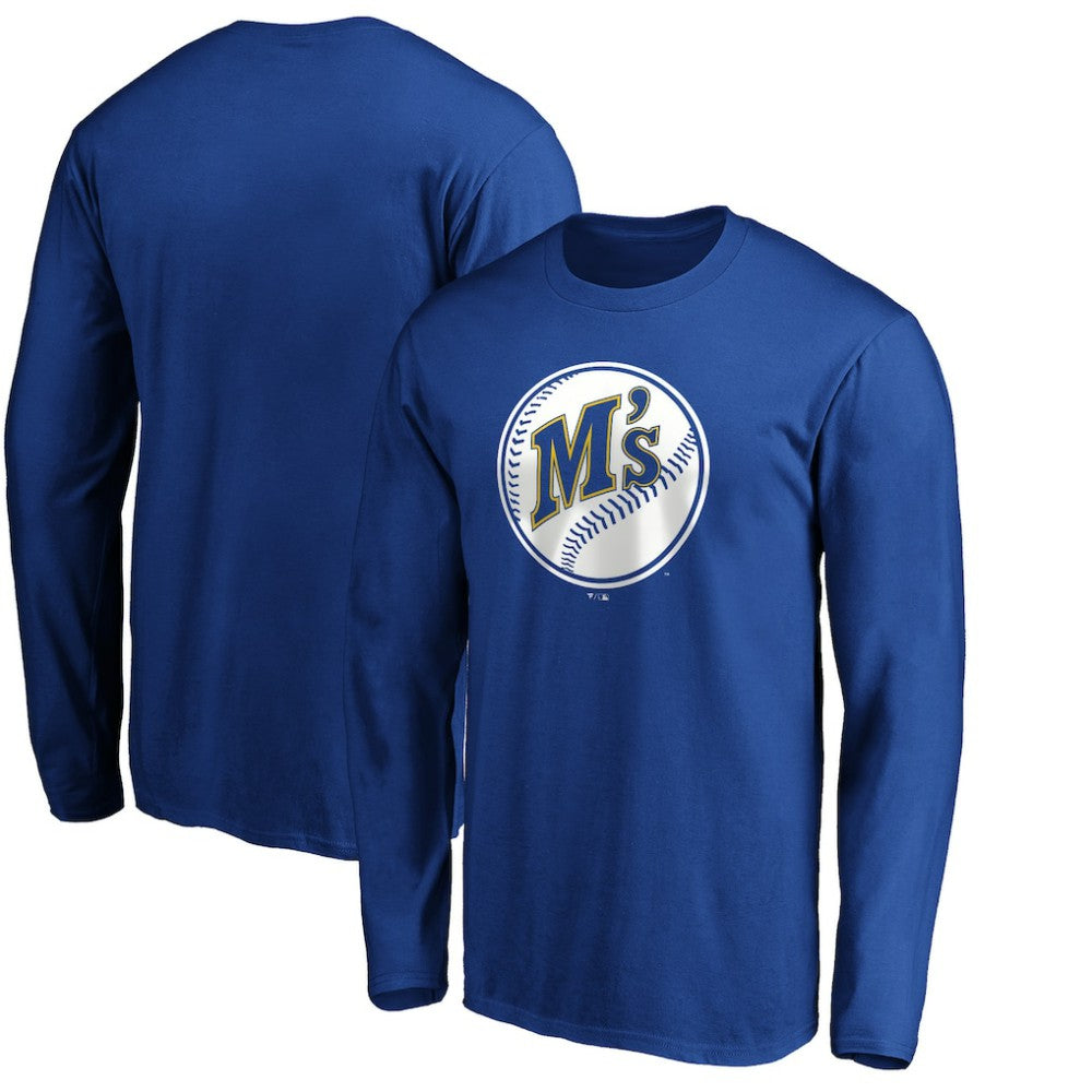 Seattle Mariners Cooperstown Collection Huntington Logo Long Sleeve T-Shirt - MLB