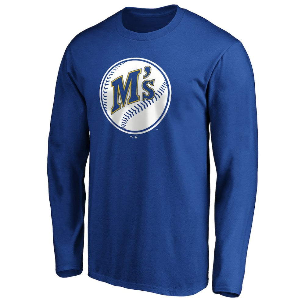 Seattle Mariners Cooperstown Collection Huntington Logo Long Sleeve T-Shirt - MLB