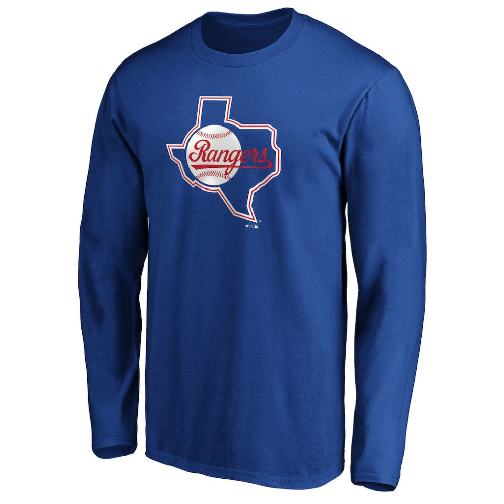 Texas Rangers Cooperstown Collection Huntington Logo Long Sleeve T-Shirt - MLB