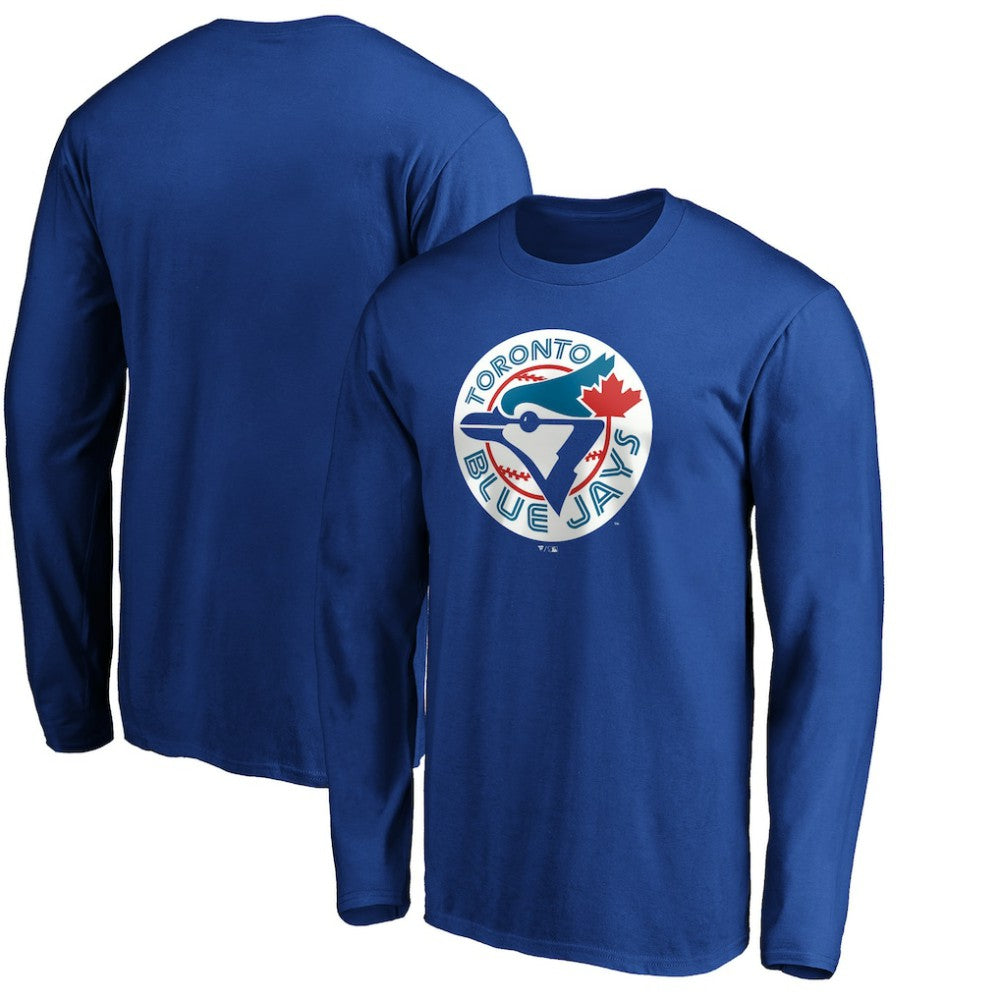 Toronto Blue Jays Cooperstown Collection Huntington Logo Long Sleeve T-Shirt - MLB