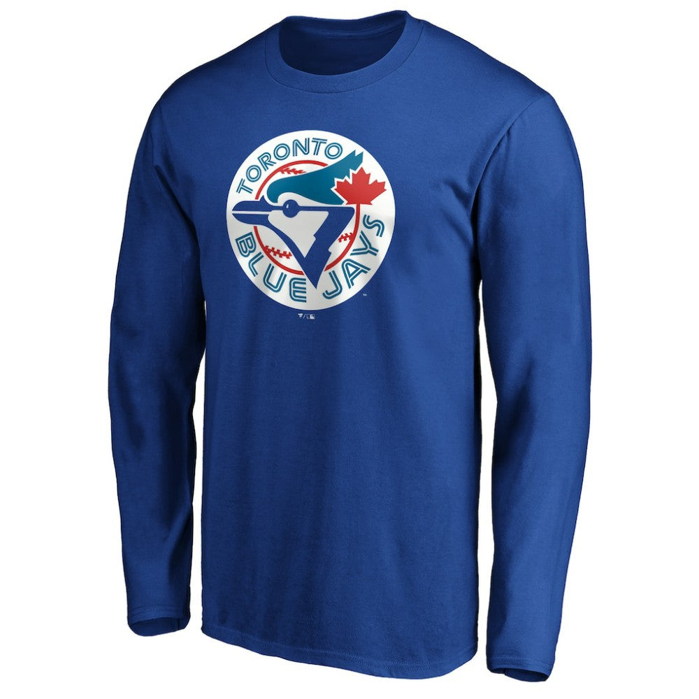 Toronto Blue Jays Cooperstown Collection Huntington Logo Long Sleeve T-Shirt - MLB