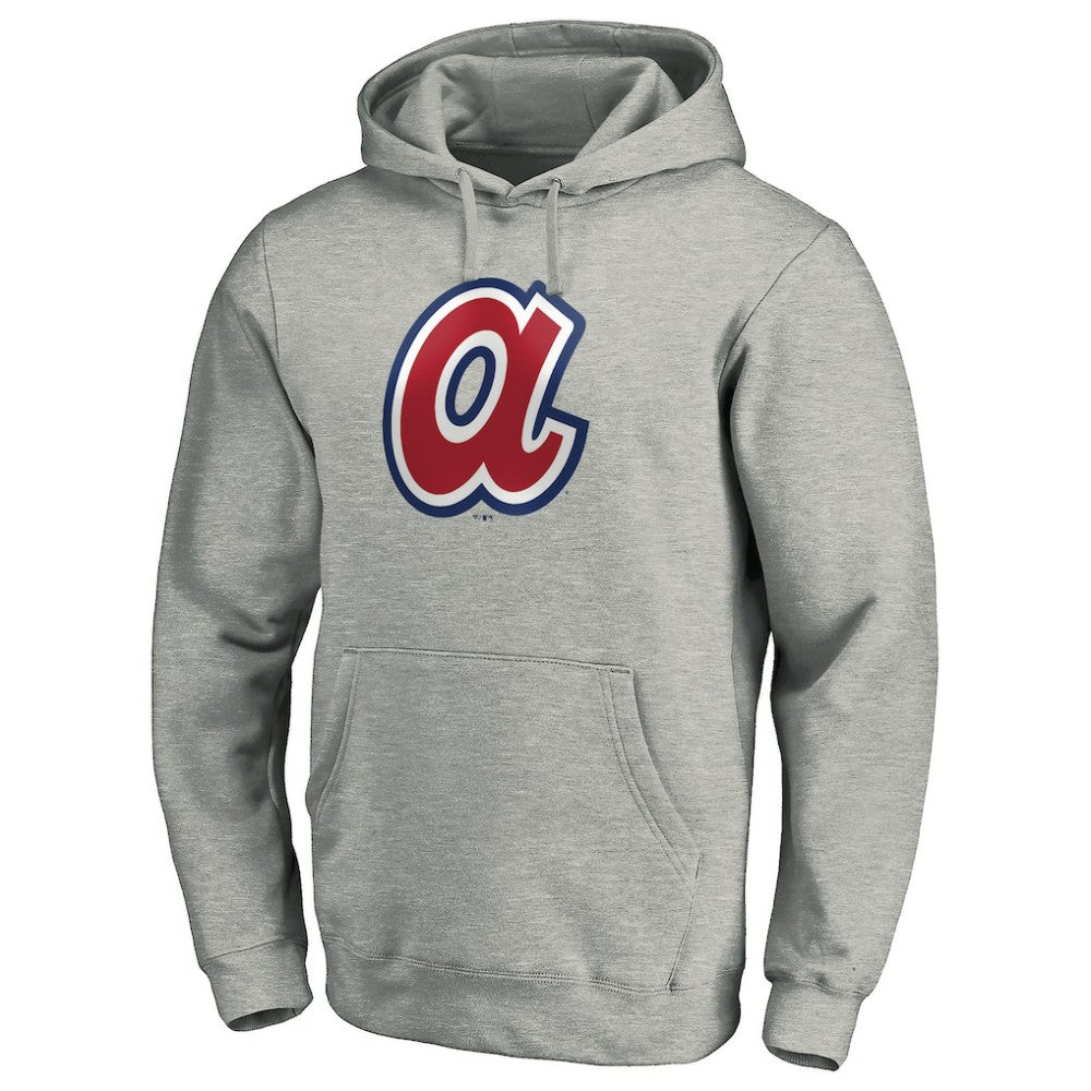 Atlanta Braves Cooperstown Collection Huntington Logo Fitted Pullover Hoodie - MLB