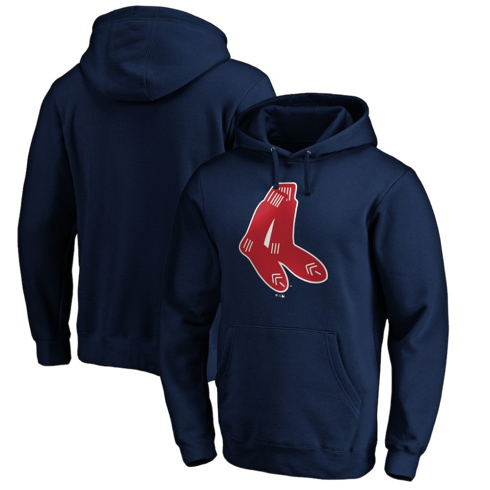 Boston Red Sox Cooperstown Collection Huntington Logo Fitted Pullover Hoodie - MLB