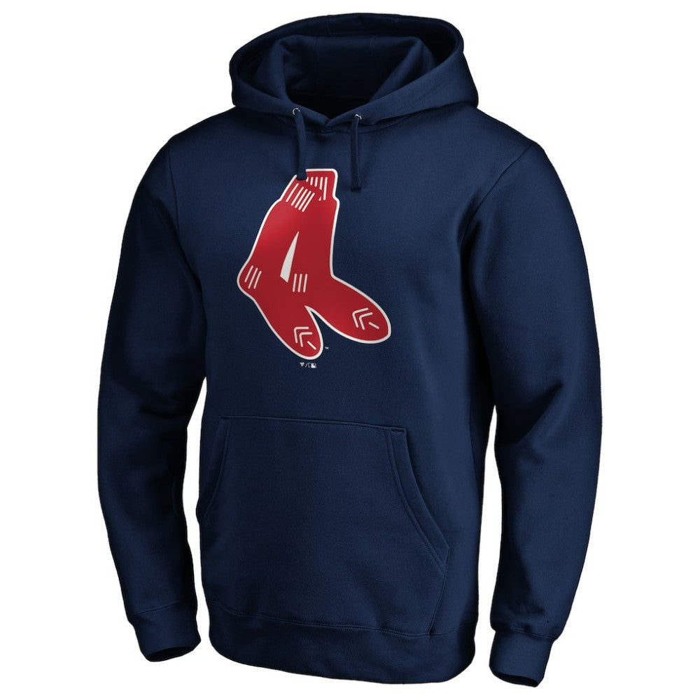 Boston Red Sox Cooperstown Collection Huntington Logo Fitted Pullover Hoodie - MLB