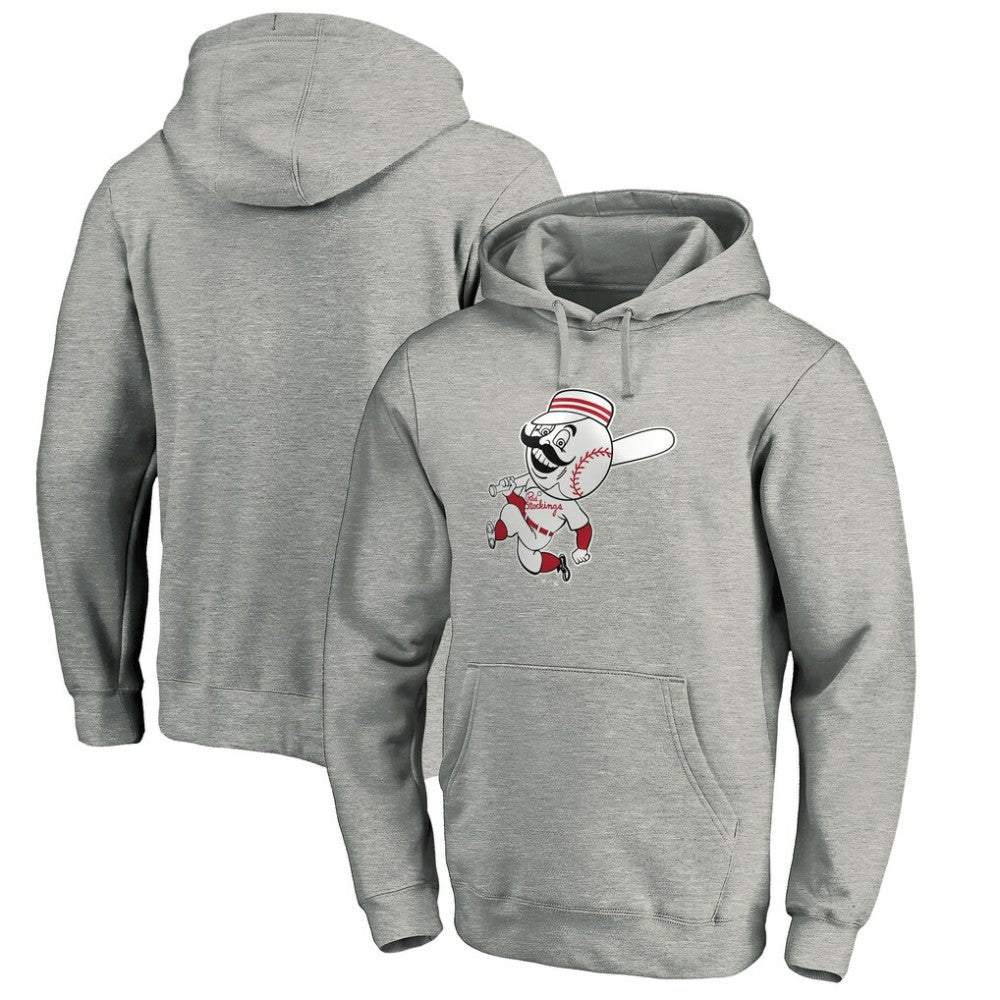 Cincinnati Reds Cooperstown Collection Huntington Logo Fitted Pullover Hoodie - MLB