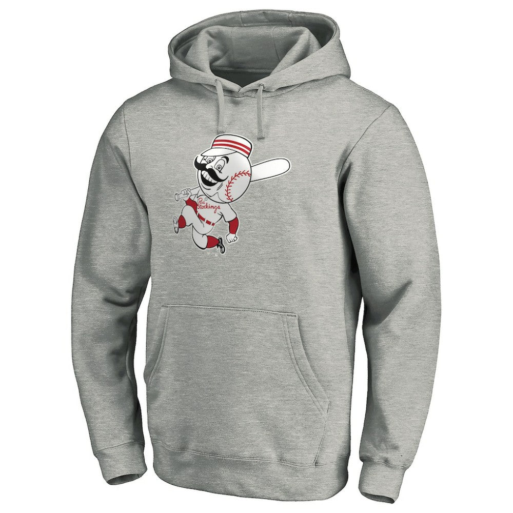 Cincinnati Reds Cooperstown Collection Huntington Logo Fitted Pullover Hoodie - MLB