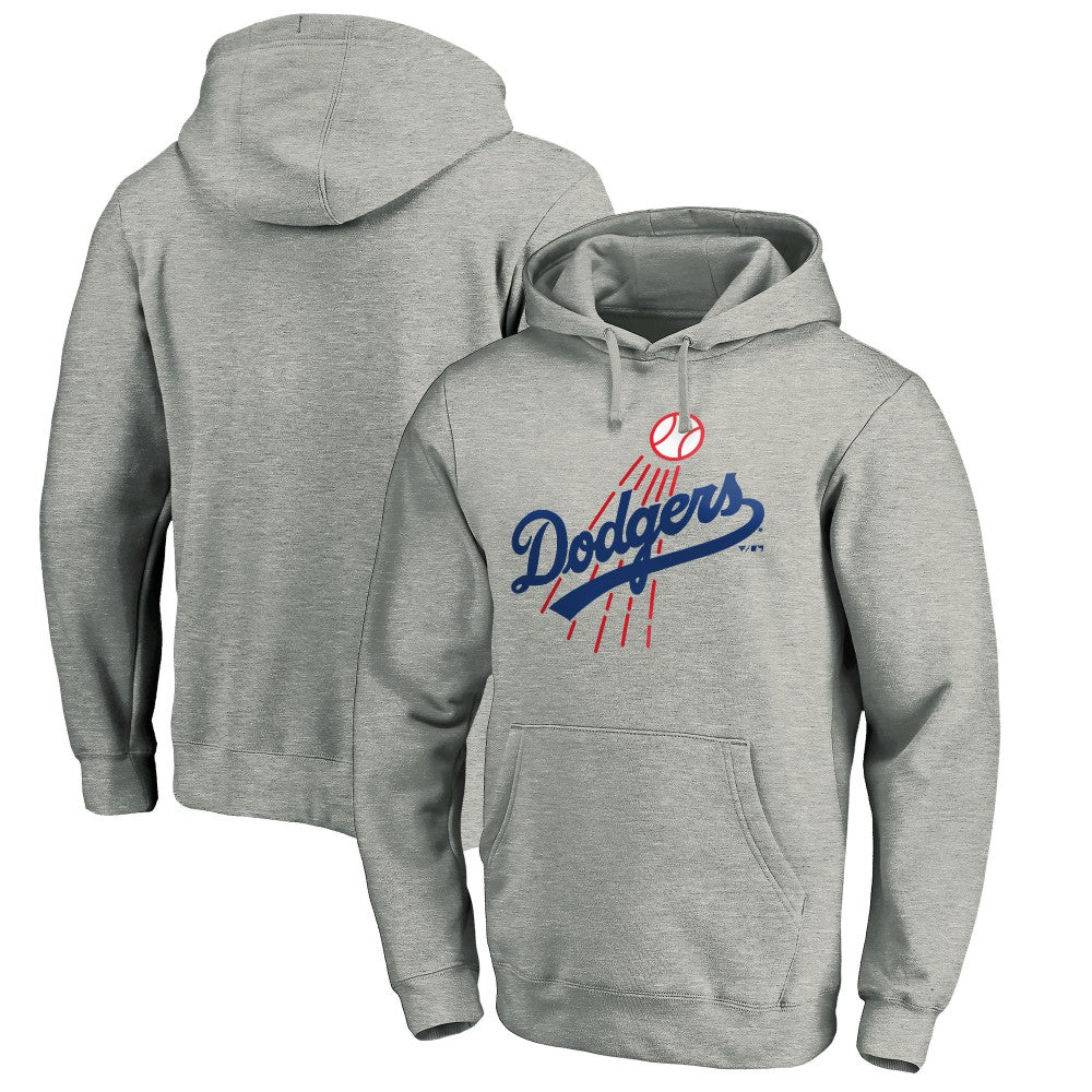 Los Angeles Dodgers Cooperstown Collection Huntington Logo Fitted Pullover Hoodie - MLB