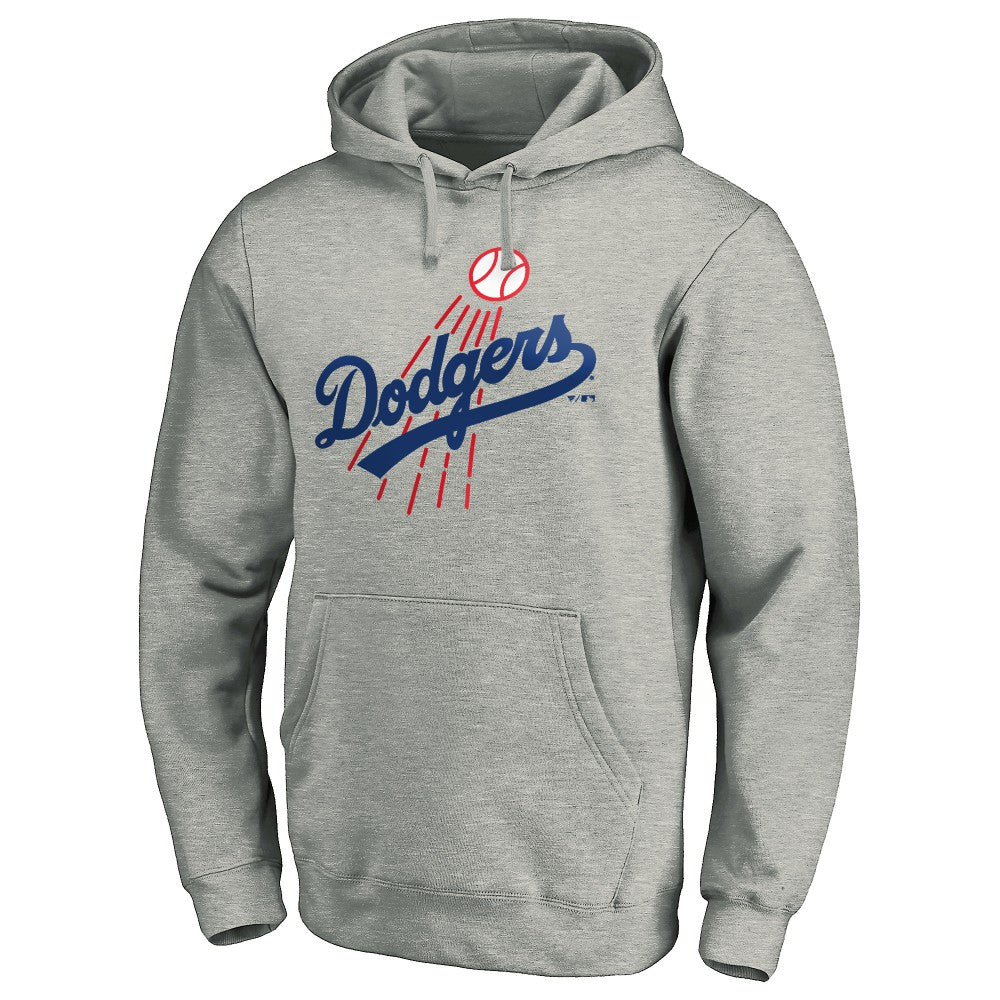 Los Angeles Dodgers Cooperstown Collection Huntington Logo Fitted Pullover Hoodie - MLB