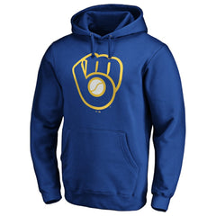 Milwaukee Brewers Cooperstown Collection Huntington Logo Fitted Pullover Hoodie - MLB